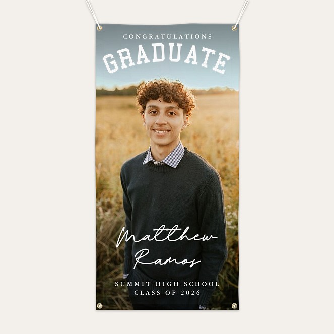 Varsity Type Graduation Banner Custom Banners