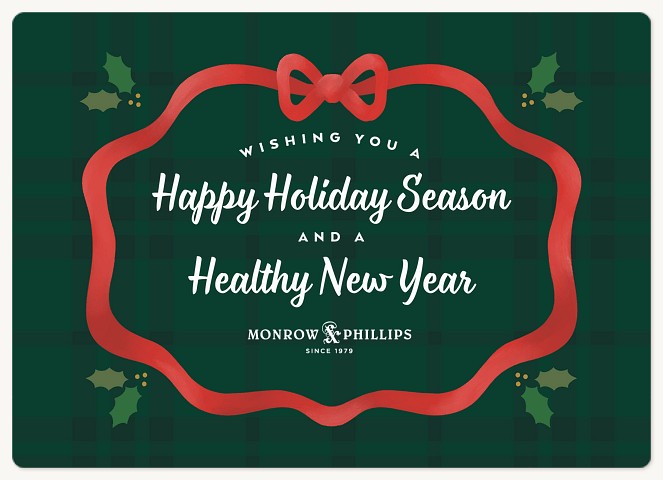 Ribbon Surround Holiday & Christmas Magnet Cards