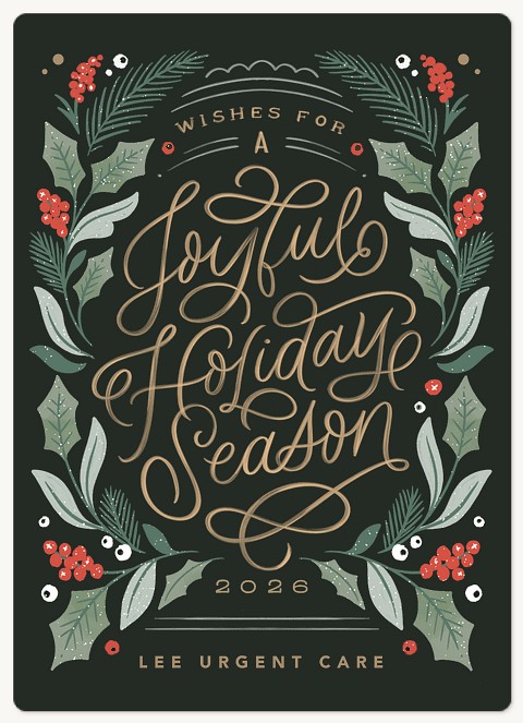 Joyful Foliage Holiday & Christmas Magnet Cards
