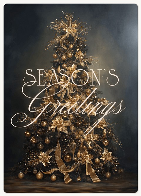 Luxe Evergreen Holiday & Christmas Magnet Cards