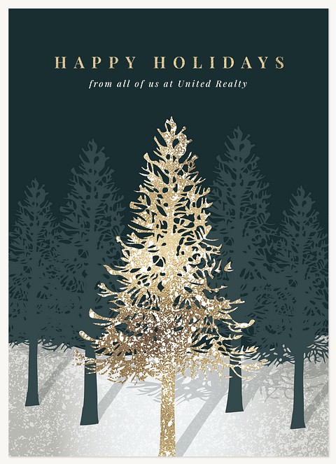 Shimmering Tree Business Holiday Cards