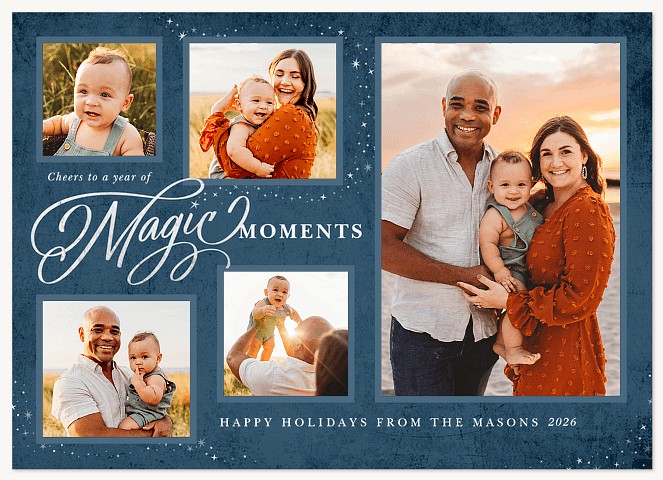 Star Collage Personalized Holiday Cards