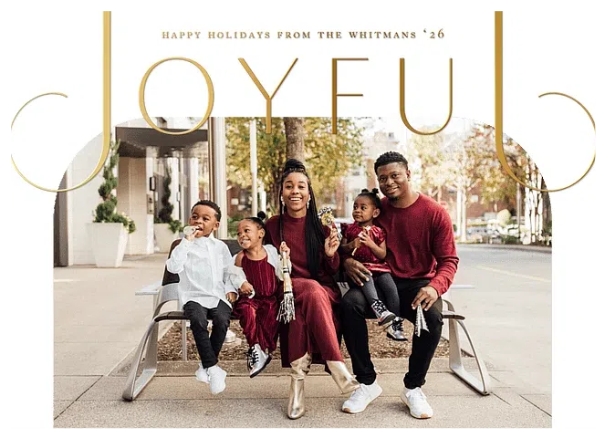 Overly Joyful Personalized Holiday Cards