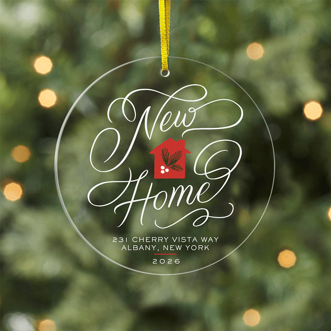 Cozy Script Personalized Ornaments