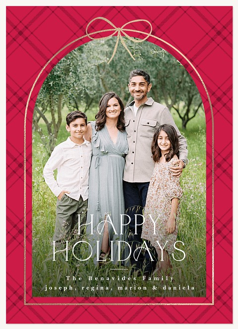 Graceful Ribbon Personalized Holiday Cards