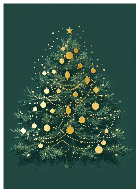 Fancy Ornaments Business Holiday Cards