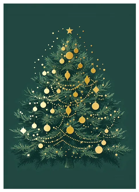 Fancy Ornaments Business Holiday Cards