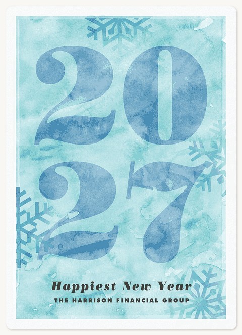 Glacier Watercolor Holiday & Christmas Magnet Cards
