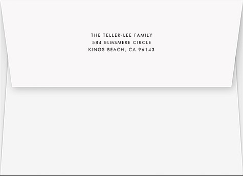 Modern Minimalist Return Address Envelopes