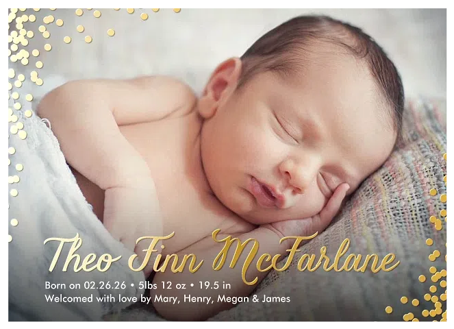 Beaming with Love Baby Announcements