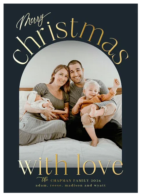 Elegant Arch Personalized Holiday Cards