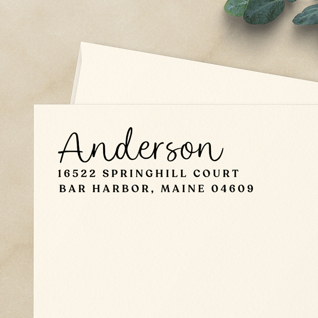 Clean Cursive | Custom Rubber Stamps