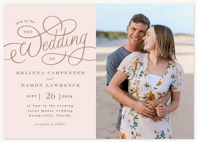 Swirling Script Wedding Invitations