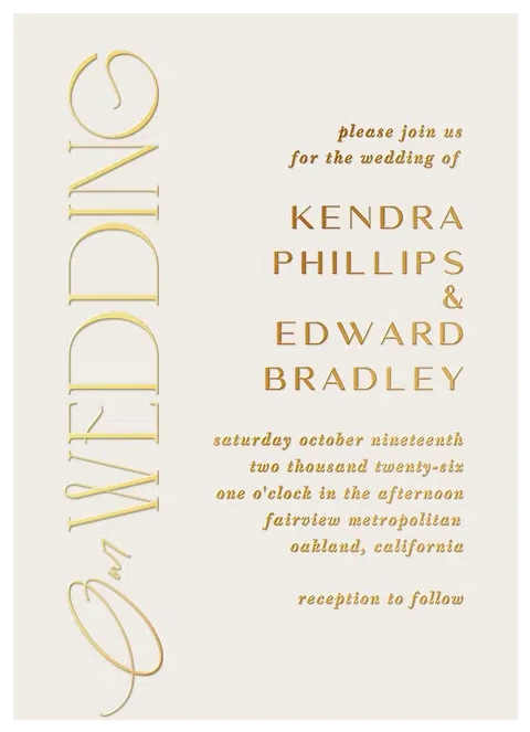 Elegant Greeting Wedding Invitations