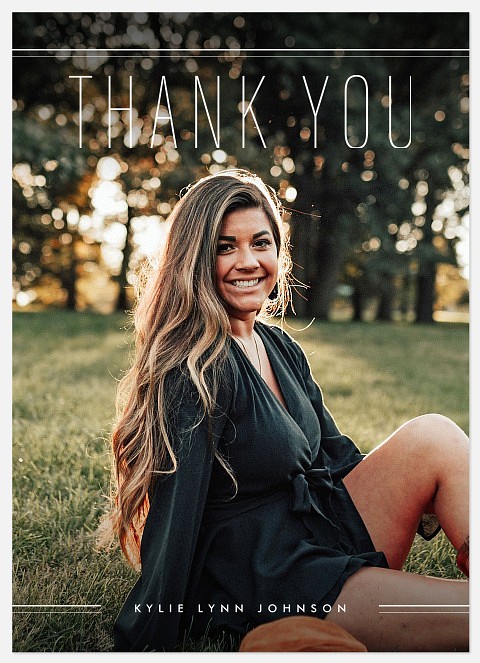 Modern Stripes Thank You Cards 