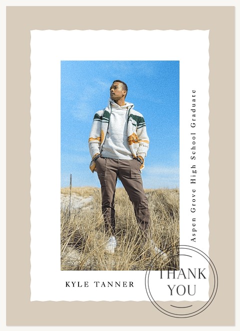 Minimal Wave Frame Thank You Cards 