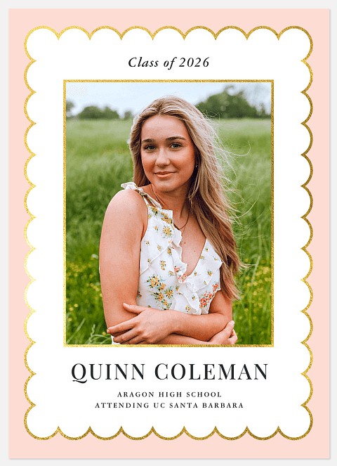 Scallop Frame Graduation Cards