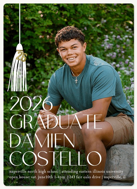 Tassel Charm Graduation Cards