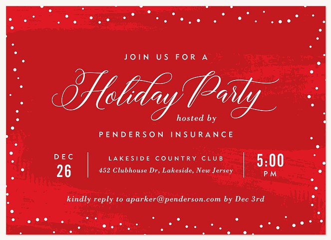 Bedazzled Holiday Party Invitations
