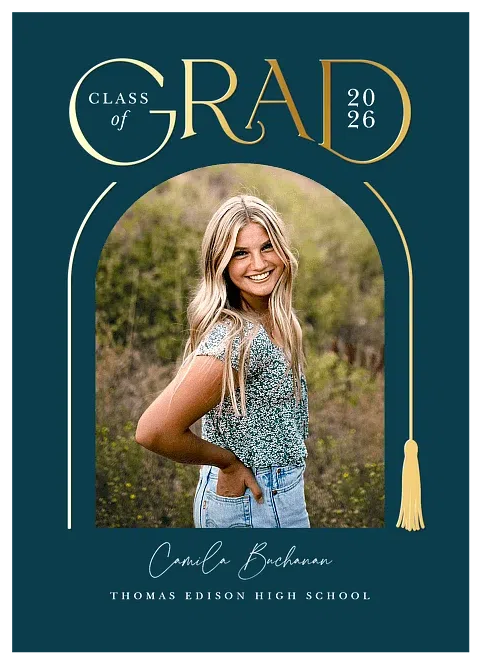 Arched Tassel Graduation Cards