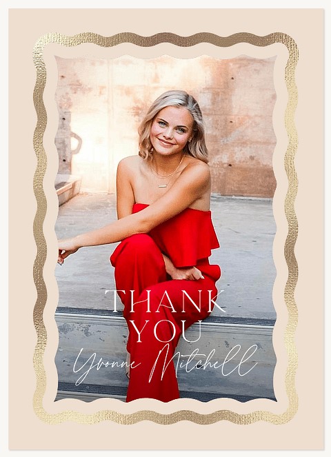 Golden Wave Thank You Cards 
