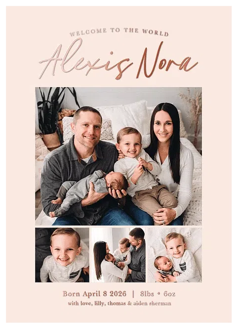 Classic Multi Baby Announcements