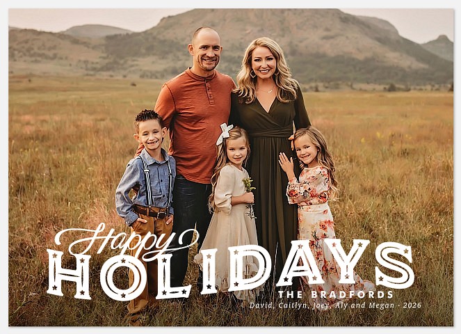 Vintage Stars Holiday Photo Cards