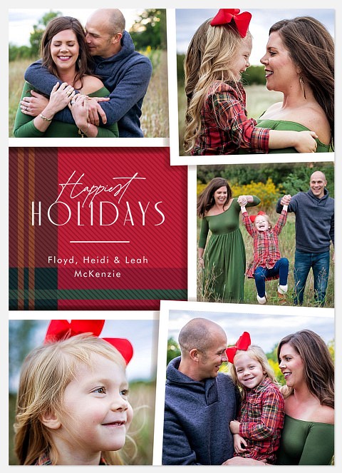 Overlapping Collage Holiday Photo Cards