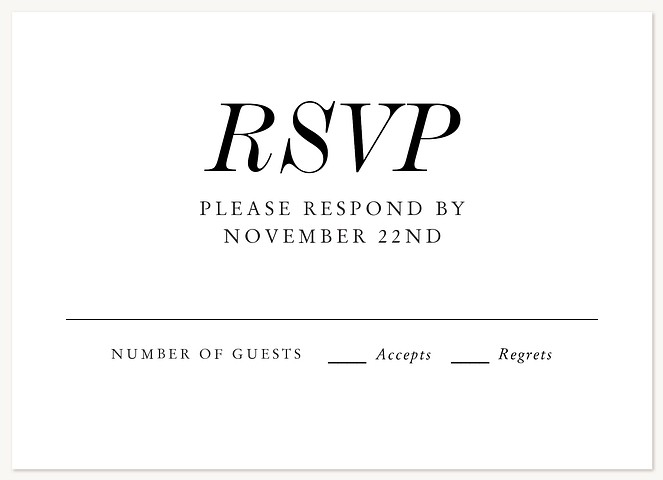 Classy Elegance Bat Mitzvah RSVP Cards