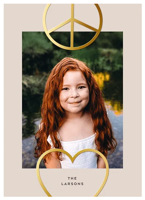 Peace & Love Personalized Holiday Cards