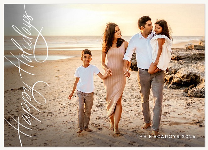 Happy Lettering Personalized Holiday Cards