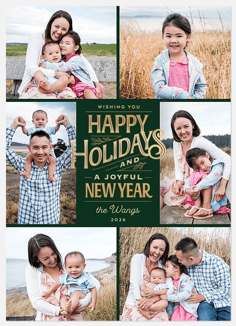 Vintage Collage Holiday Photo Cards