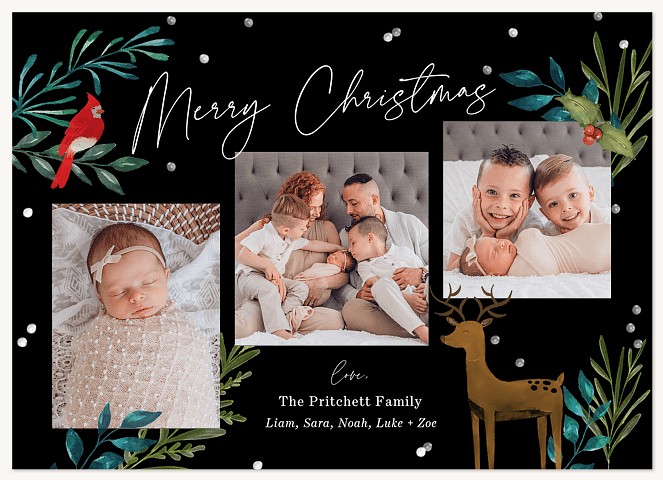 Winter Wildlife Personalized Holiday Cards