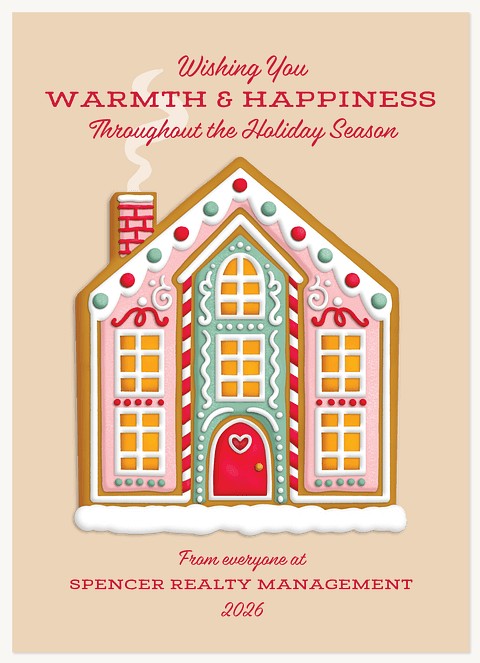 Gingerbread House Business Holiday Cards