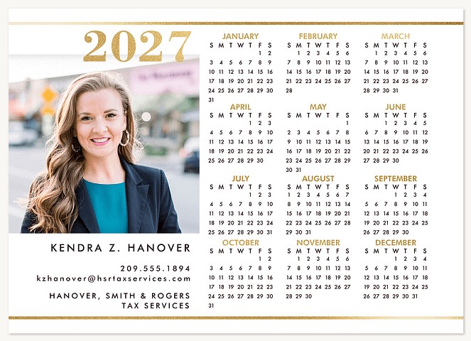 Lines of Gold Business Holiday Cards