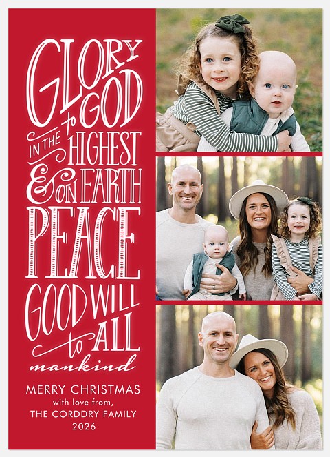 Peace & Goodwill Holiday Photo Cards
