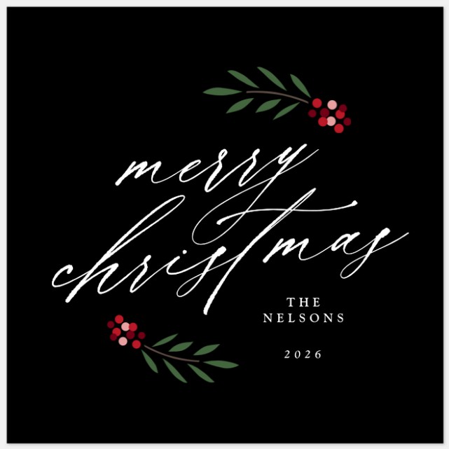 Yuletide Sprigs Holiday Photo Cards