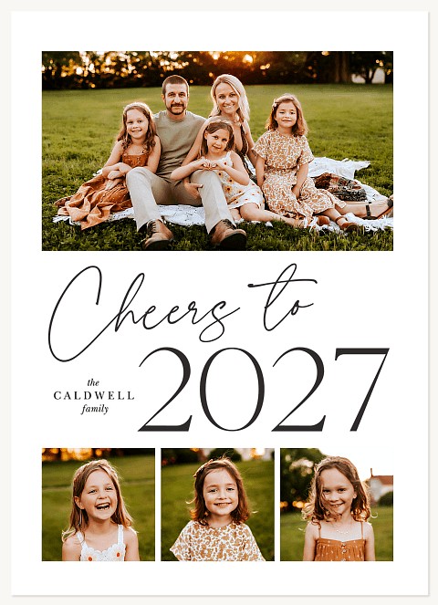 Cheerful Year Personalized Holiday Cards