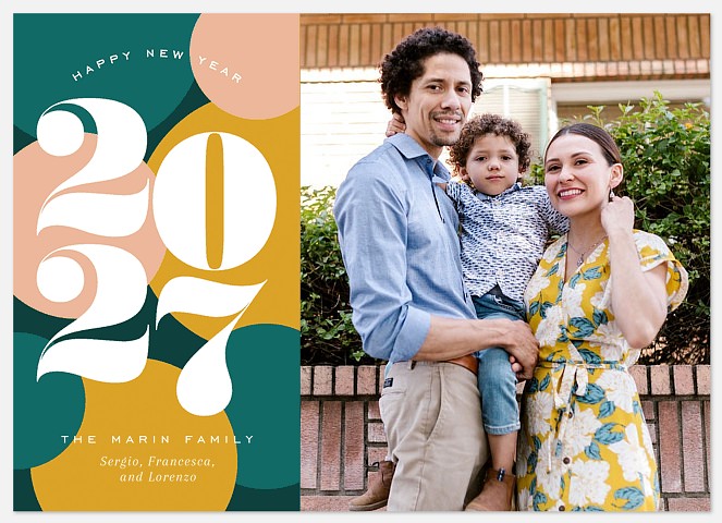Mod Bubbles Holiday Photo Cards