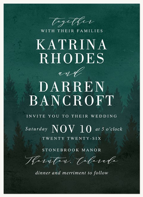 Pine Forest Wedding Invitations