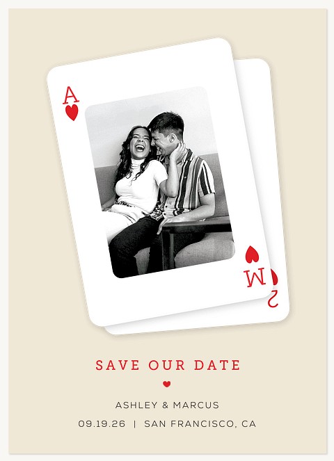 Playing Cards Save the Date Cards