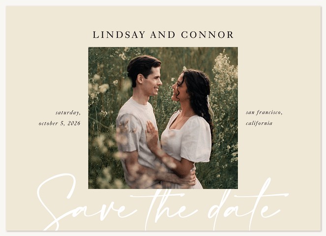 Center Framed Save the Date Cards