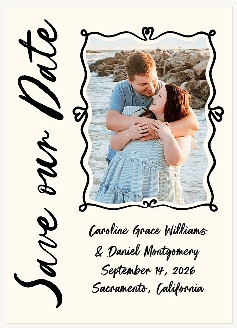 Scribble Frame Save the Date Cards
