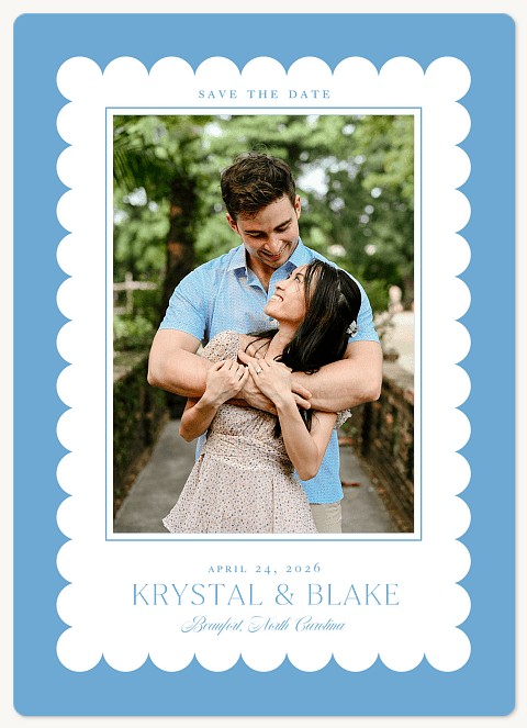 Scallop Statement Save the Date Magnets