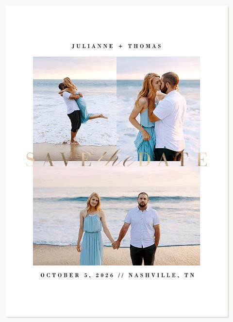 Simply Gold Save the Date Cards