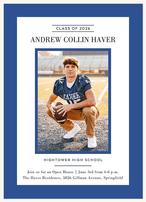 Classic Panel Graduation Invitations