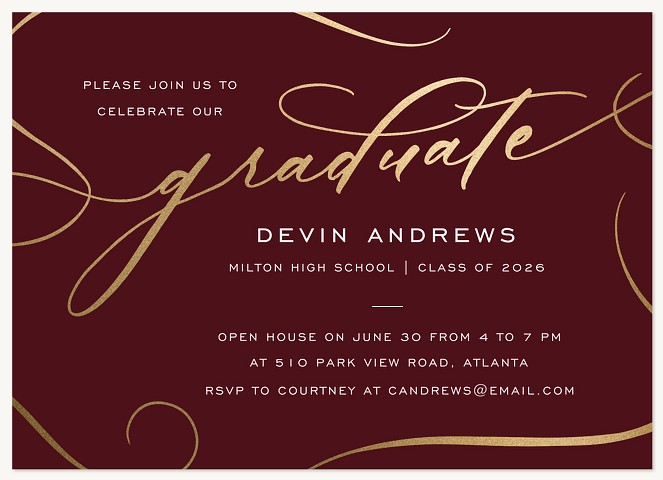 Scrolled Accomplishment Graduation Cards