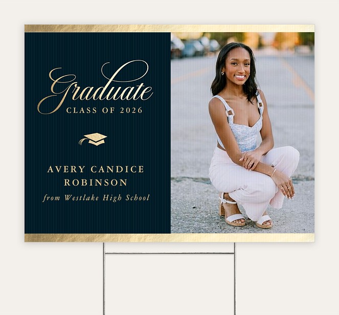 Exquisite Script Custom Yard Signs