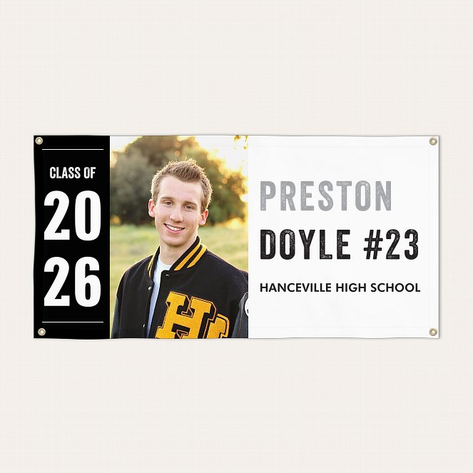 Modern Athlete Graduation Banner  Custom Banners