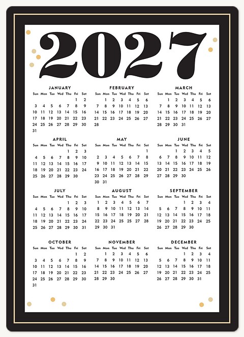 Modern Year Holiday & Christmas Magnet Cards